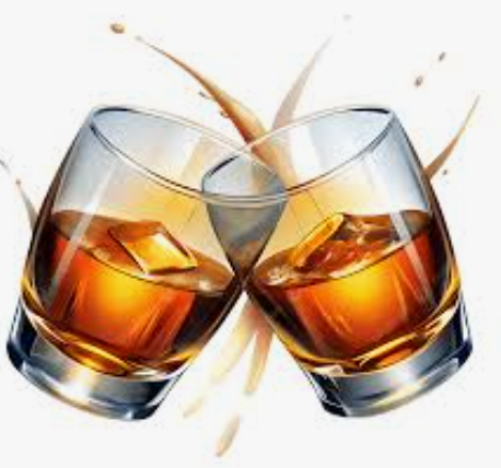 2 UN _COPO DE TOMAR WHISKY 