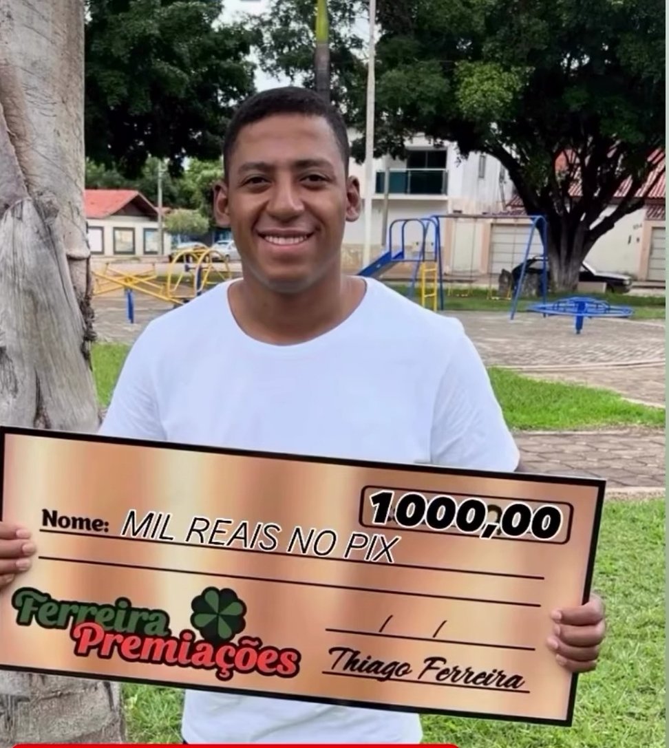 1000,00 reais no Pix 